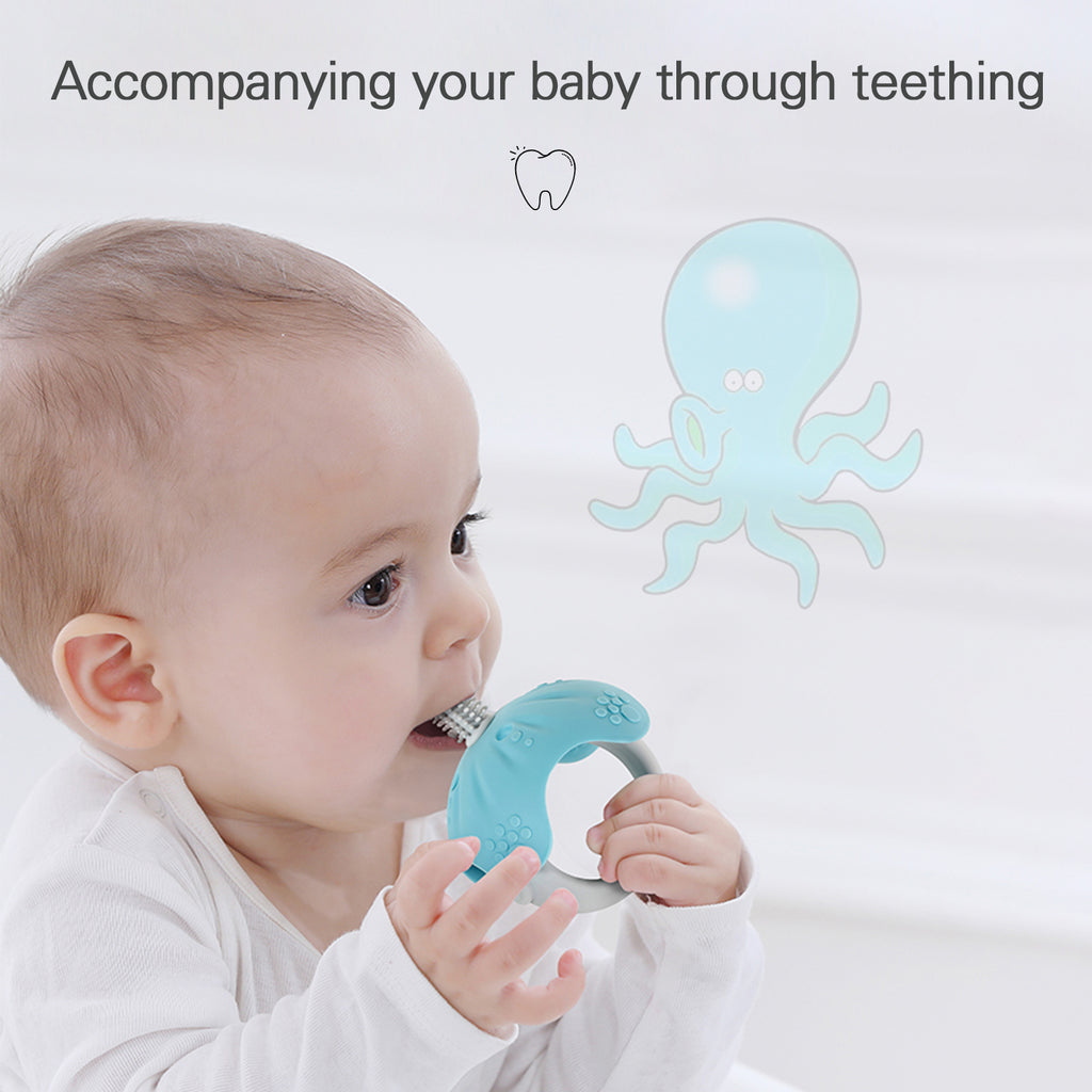 New Choice For Baby Teeth Toothbrush +Teether Two In One - MamimamiHome Baby