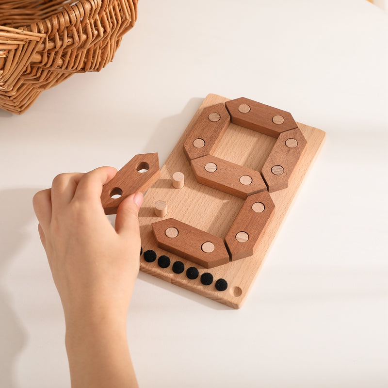 Wooden Number Puzzle - MamimamiHome Baby