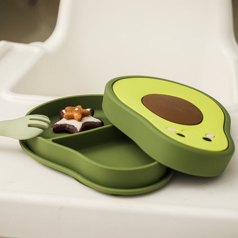 Avocado Silicone Baby Plate - MamimamiHome Baby