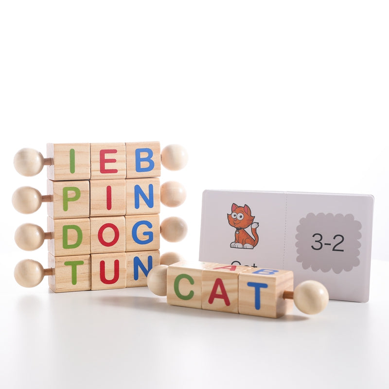 Wooden Cognitive Alphabet Cube - MamimamiHome Baby