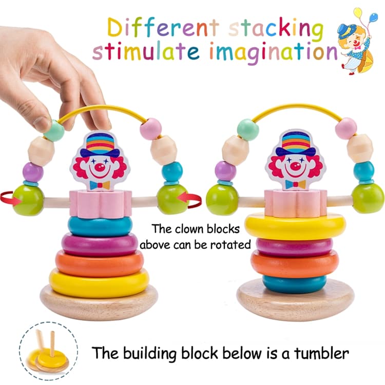 Clown Shape Building stacker Block stackingtoys