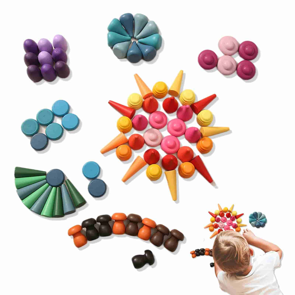 Wooden Loose Parts Sets  baby play