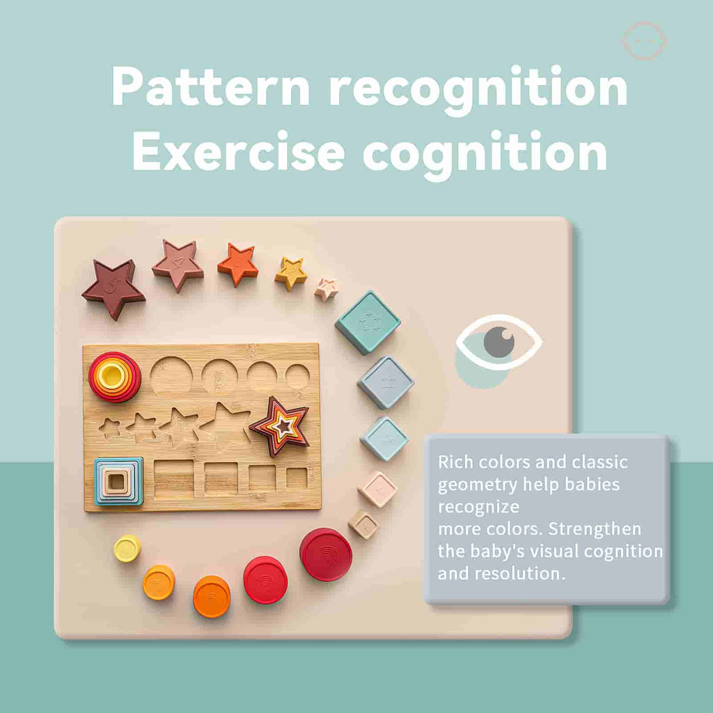 Geometric Shape Stacking Toys Exrecise  Cognition