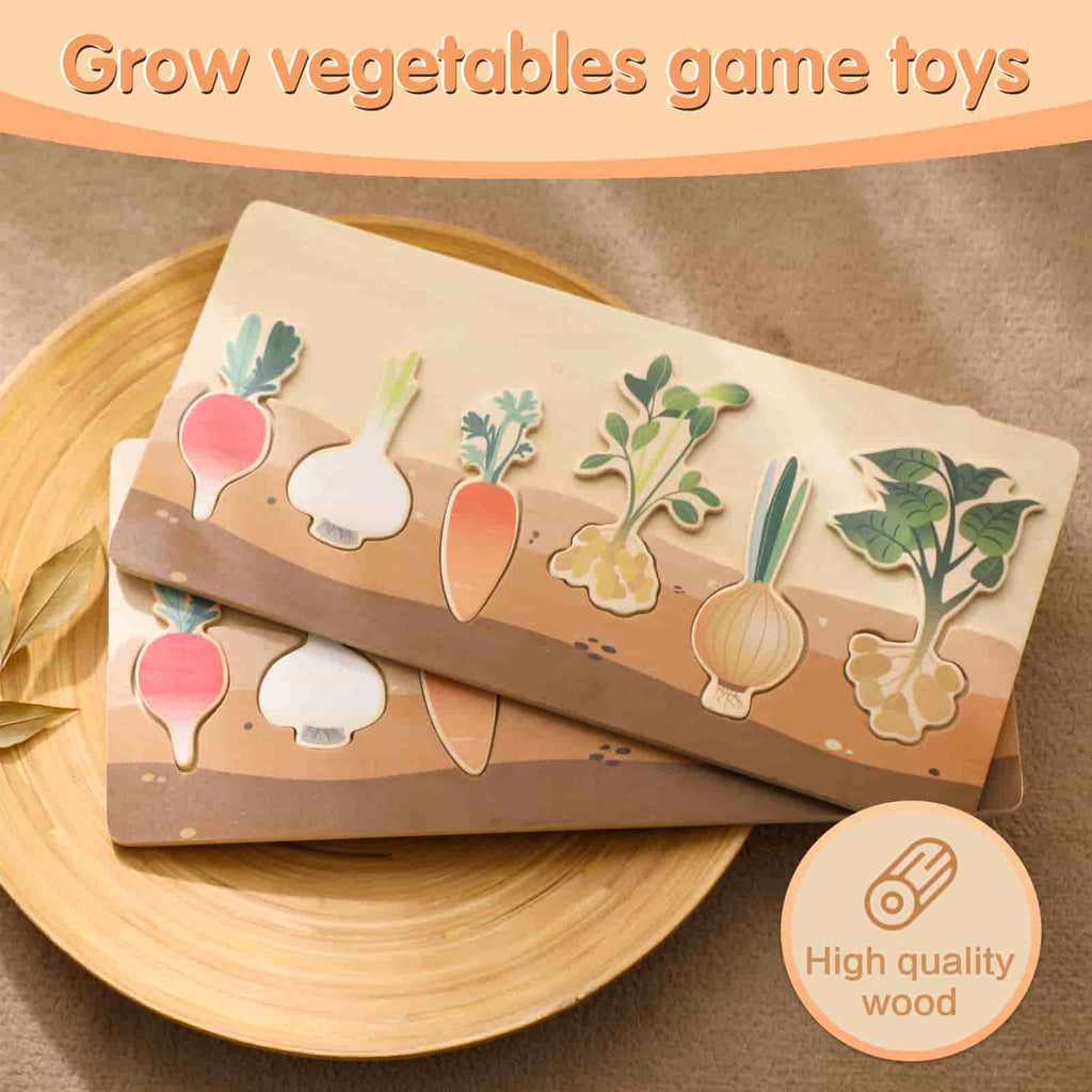  Grow vegetable game toys  high quality wood