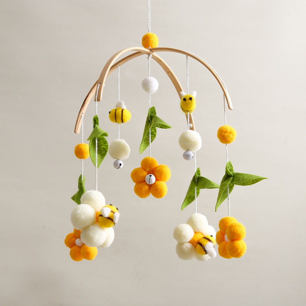 Handmade Bee & Flower Bed Bell - MamimamiHome Baby