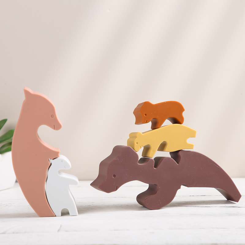 Animal Silicone Stacking Toy - MamimamiHome Baby