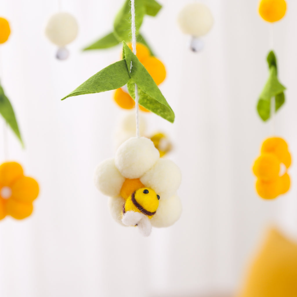 Handmade Bee & Flower Bed Bell - MamimamiHome Baby