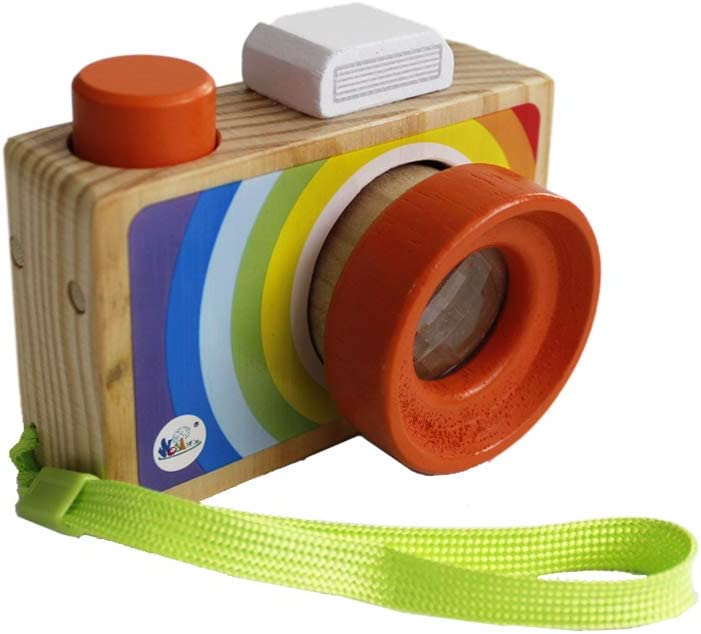 Wood Cartoon Camera Toy