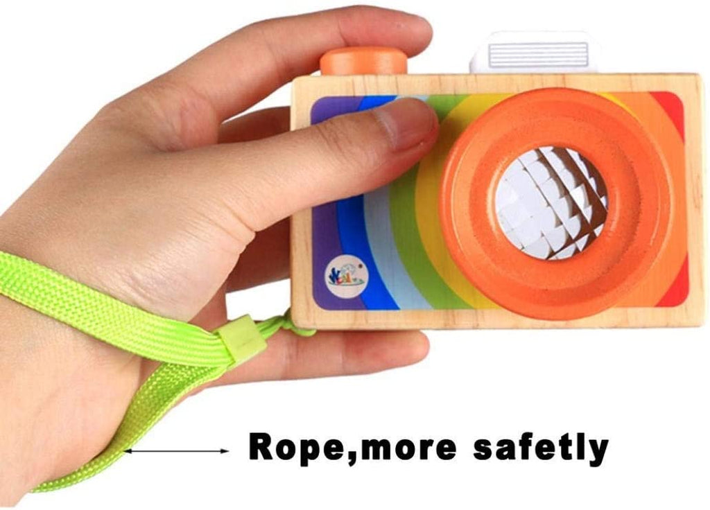 Wood Cartoon Camera Toy  Rope  More  Safetly