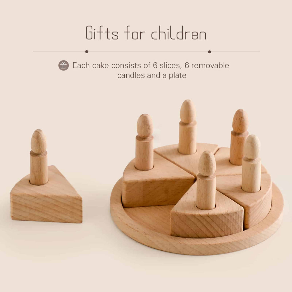 Wooden Birthday Cake Toy  Gifts 