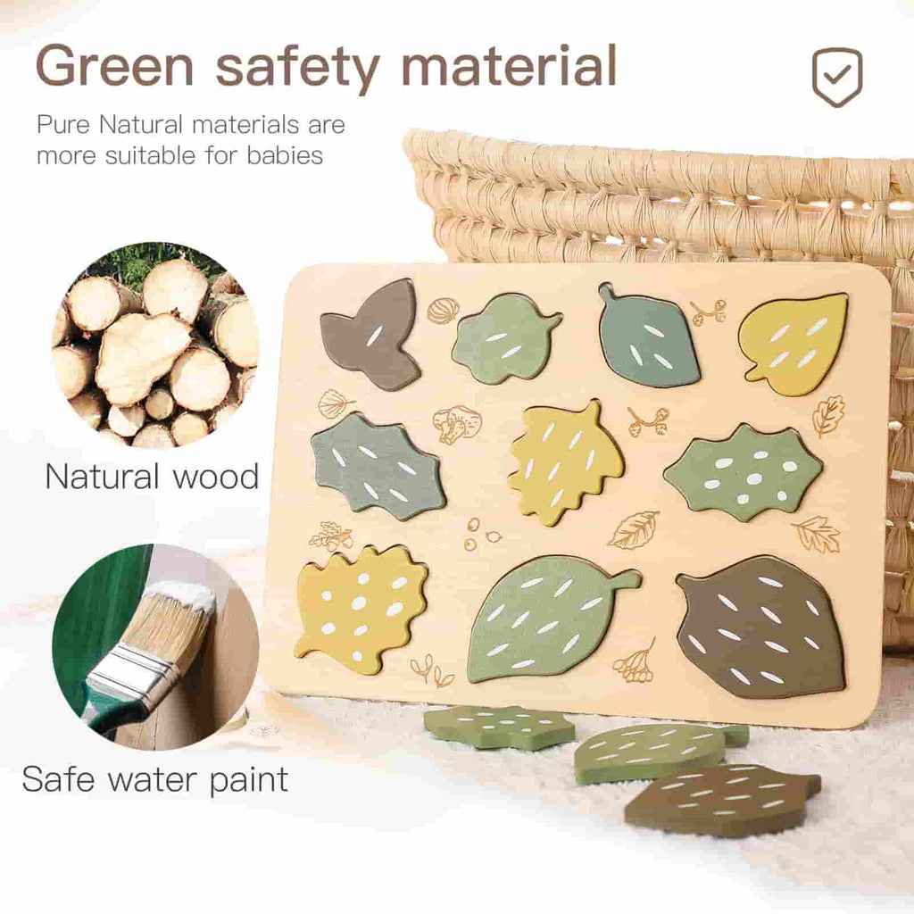 Wooden Leaf Jigsaw Puzzle  safety