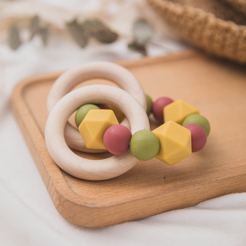 Boho Rattle Teether Ring - MamimamiHome Baby