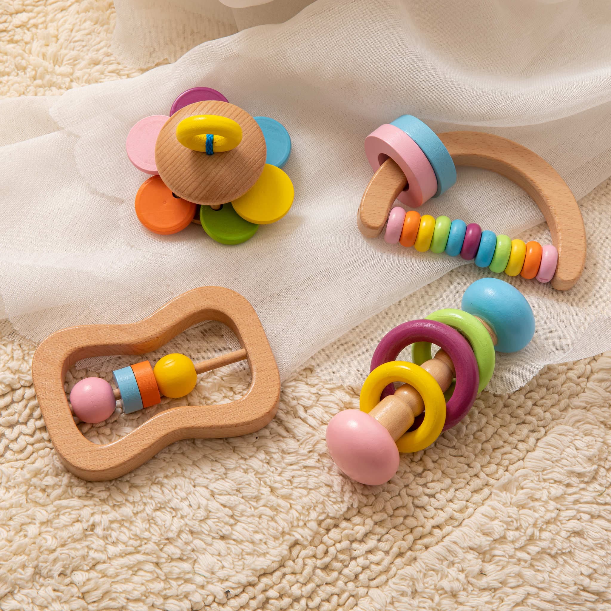 Colorful Baby Rattle 4 Pcs – MamimamiHome Baby