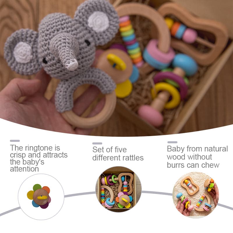 Colorful Baby Rattle 4 Pcs - MamimamiHome Baby