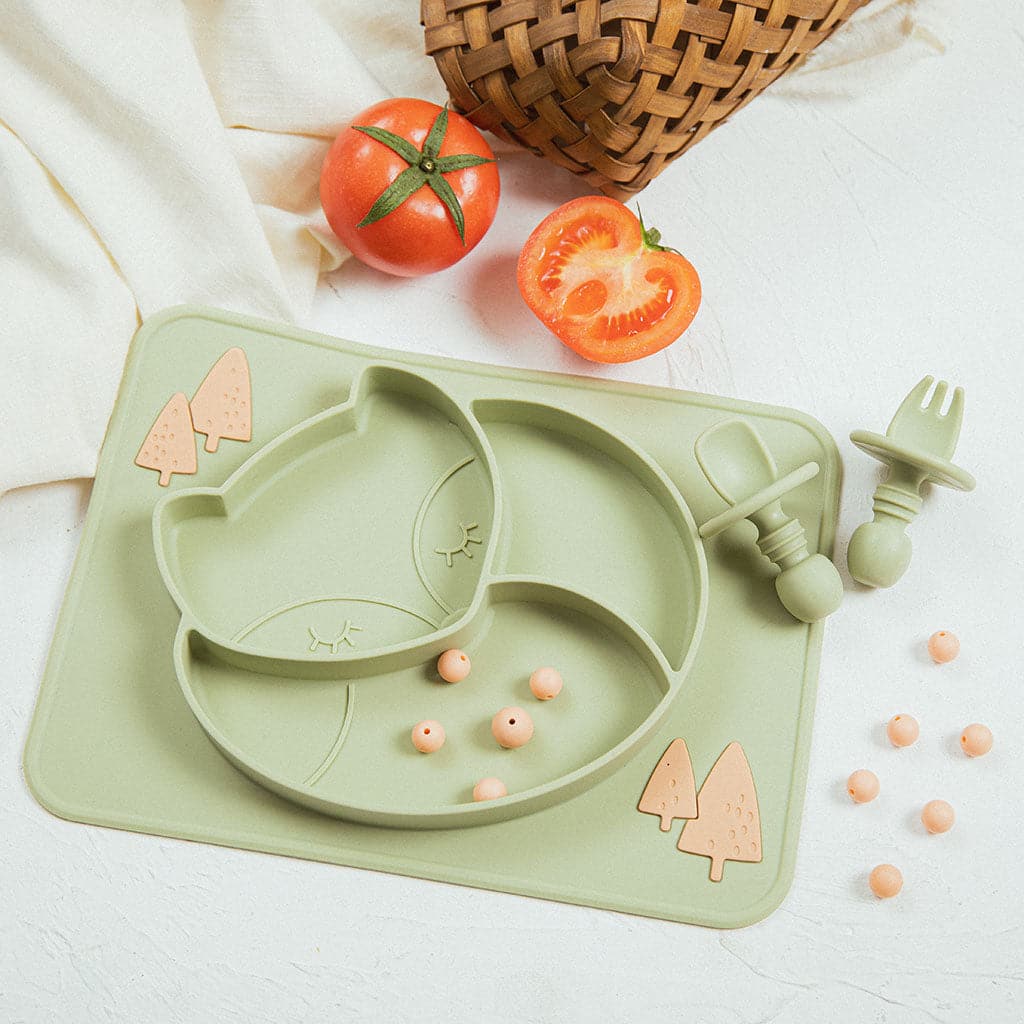 Silicone Fox Plate Set - MamimamiHome Baby