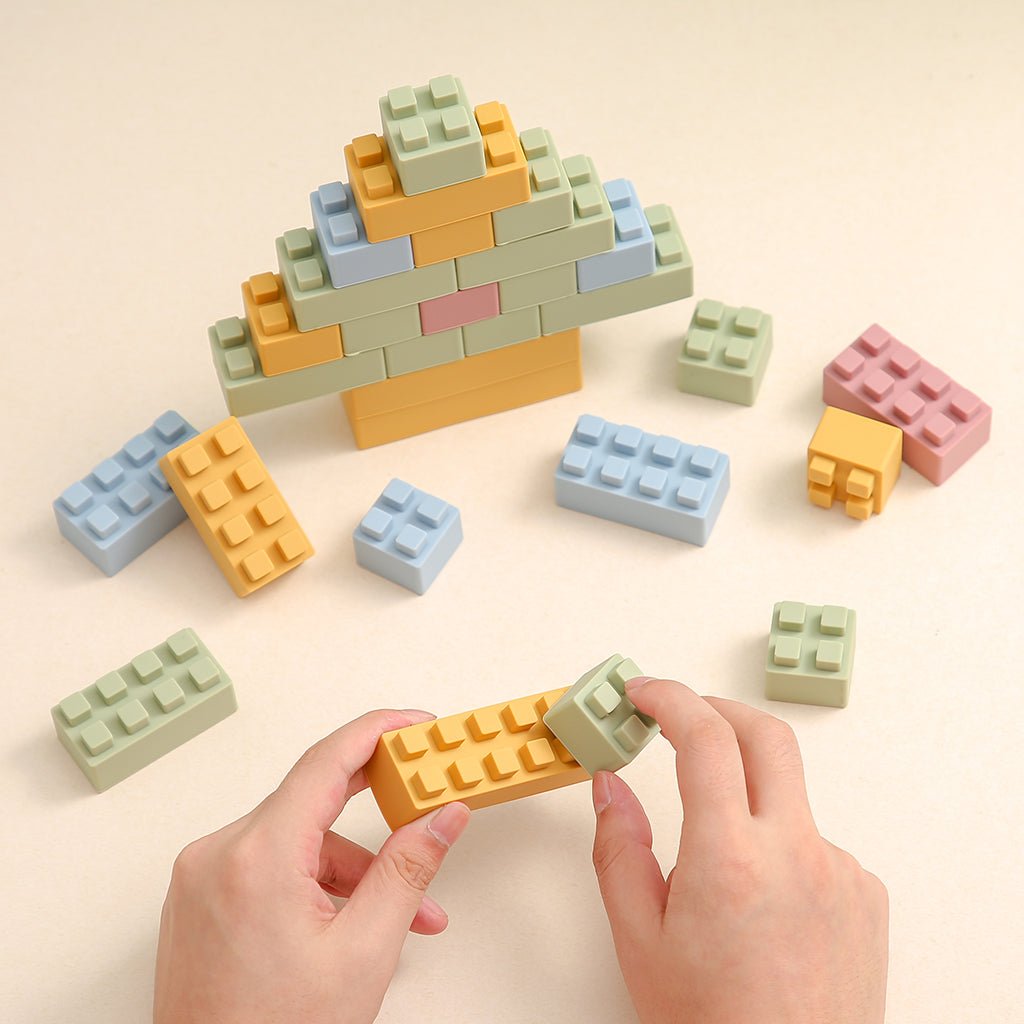 Silicone Super Soft Building Block Set - MamimamiHome Baby